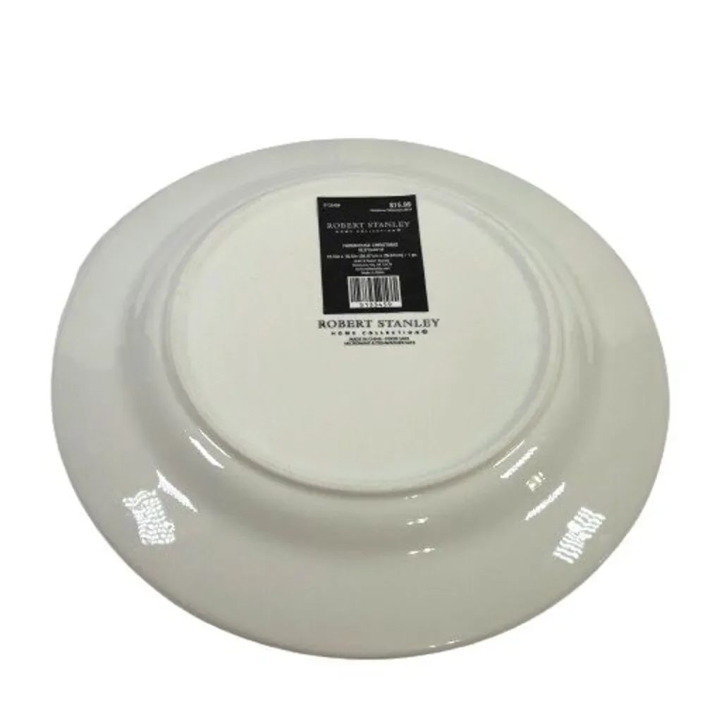 NEW Robert Stanley Farmhouse Christmas Dinner Plate Tis the Season Greenery Pine